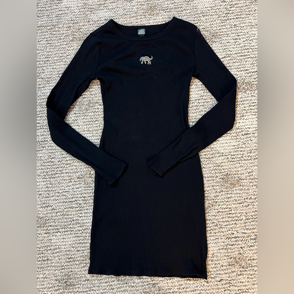 Leopard accent dress